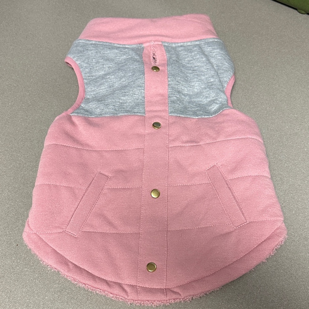 Pink and Gray Dog Vest